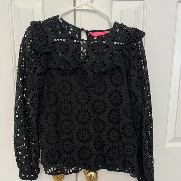 Eyelet Lilly Pulitzer Blouse - Picture 1 of 2